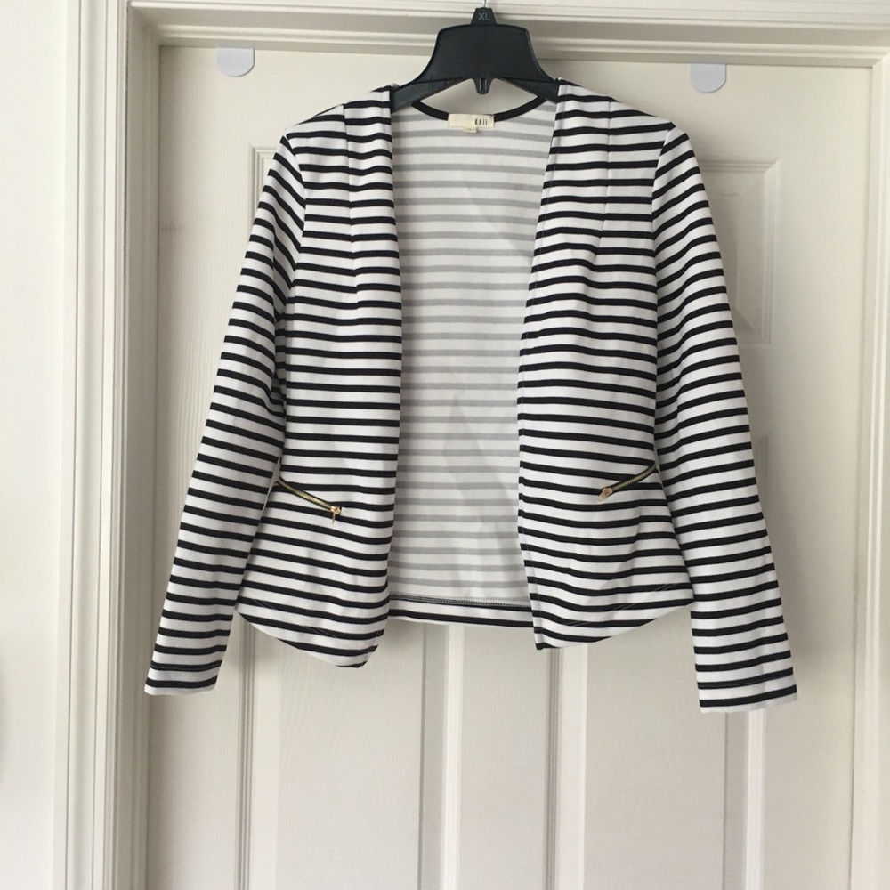 Black and white stripes jacket